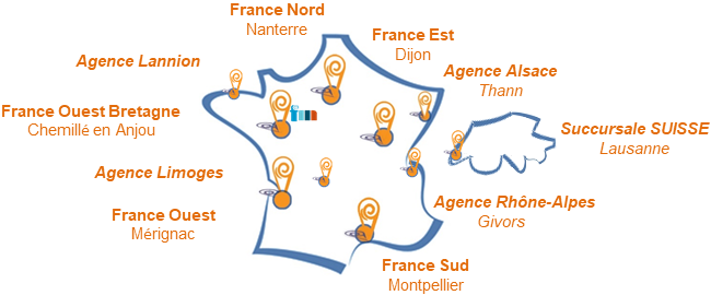 carte de nos implantations